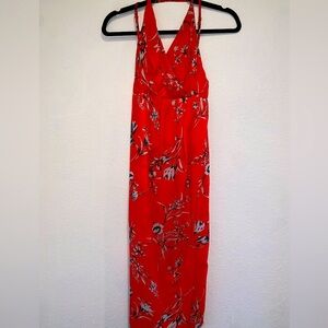 Red Halter dress, back zipper. Small, fits like an XS.